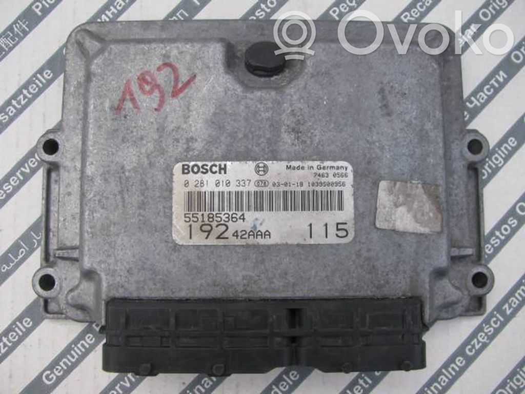 Engine control unit/module ECU   55185364,19242AAA,0281010337