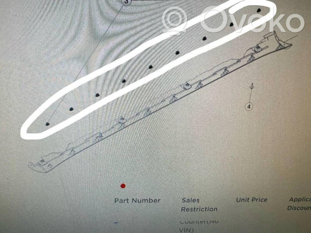 Tesla Model 3 Slenksčio dalis 
