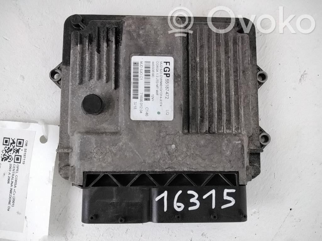 Unité de commande / module d'injection   55197119,55197119,Z13DT