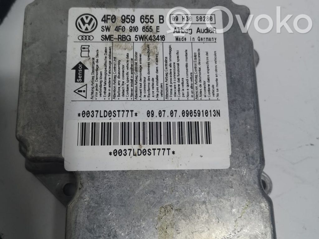 Airbag control unit/module   4F0959655B,4F0959655B,4F0910655E