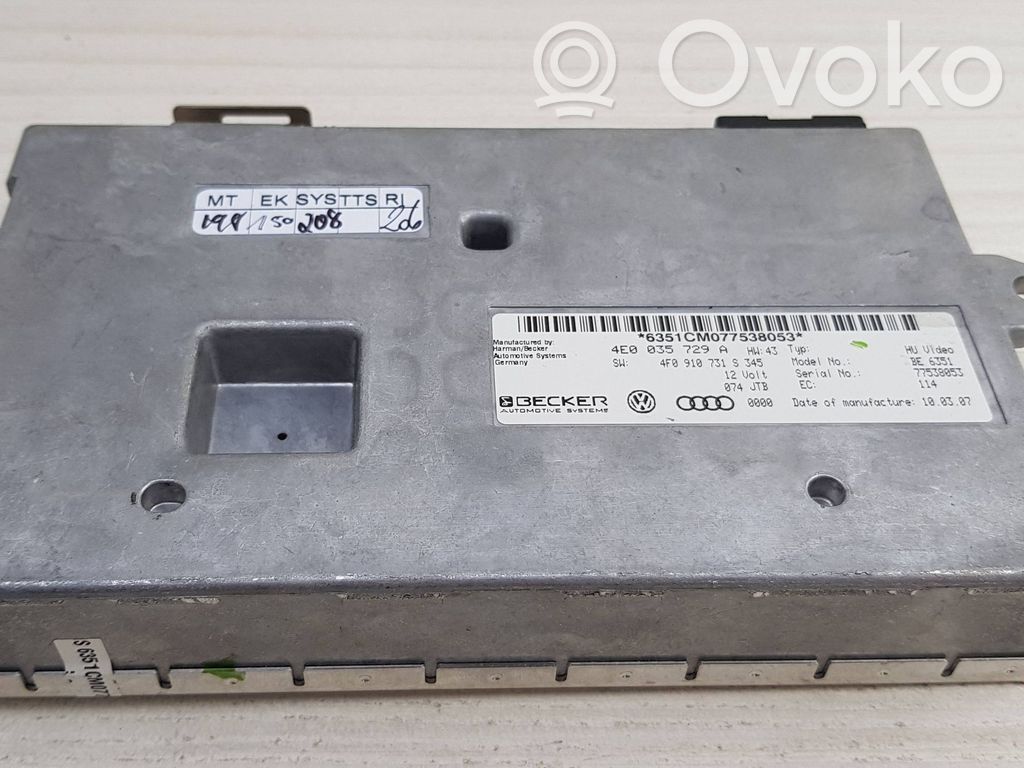 Audi A6 S6 C6 4F Multimedijos kontroleris 