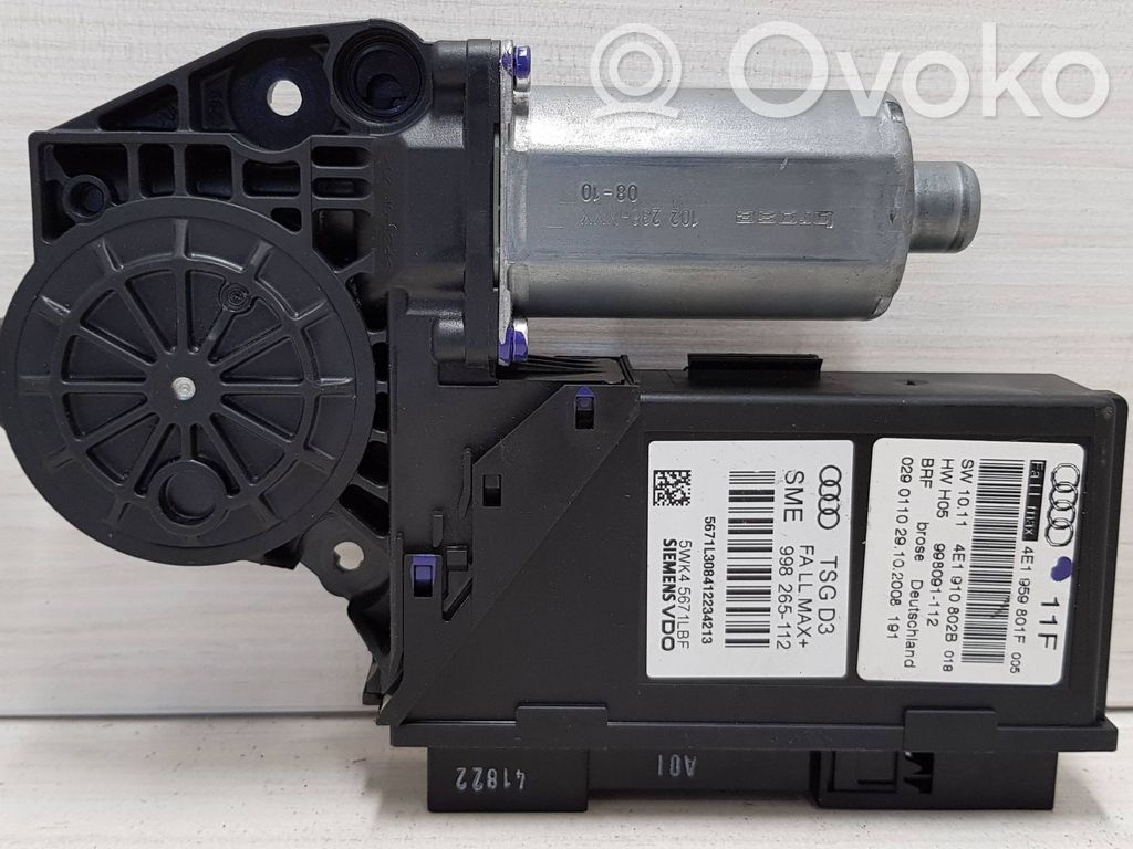 Audi A8 S8 D3 4E Front door window regulator motor 
