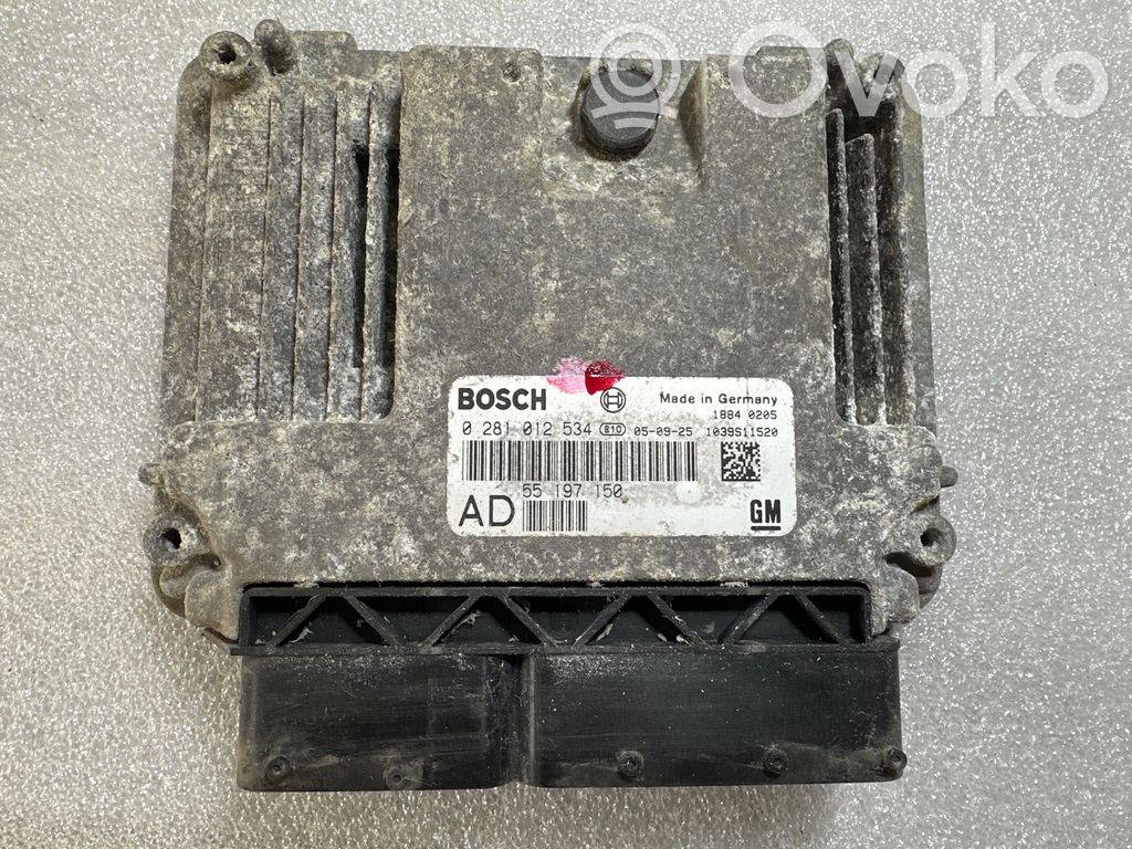 Engine control unit/module   0281012534,1039S11520,55197150