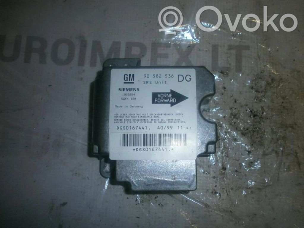 Centralina/modulo airbag   90582536DG,5WK4190,5WK4190,90582536DG