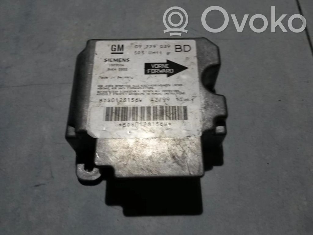 Unidad de control/módulo del Airbag   09229039BD,5WK42922,09229039BD,5WK42922