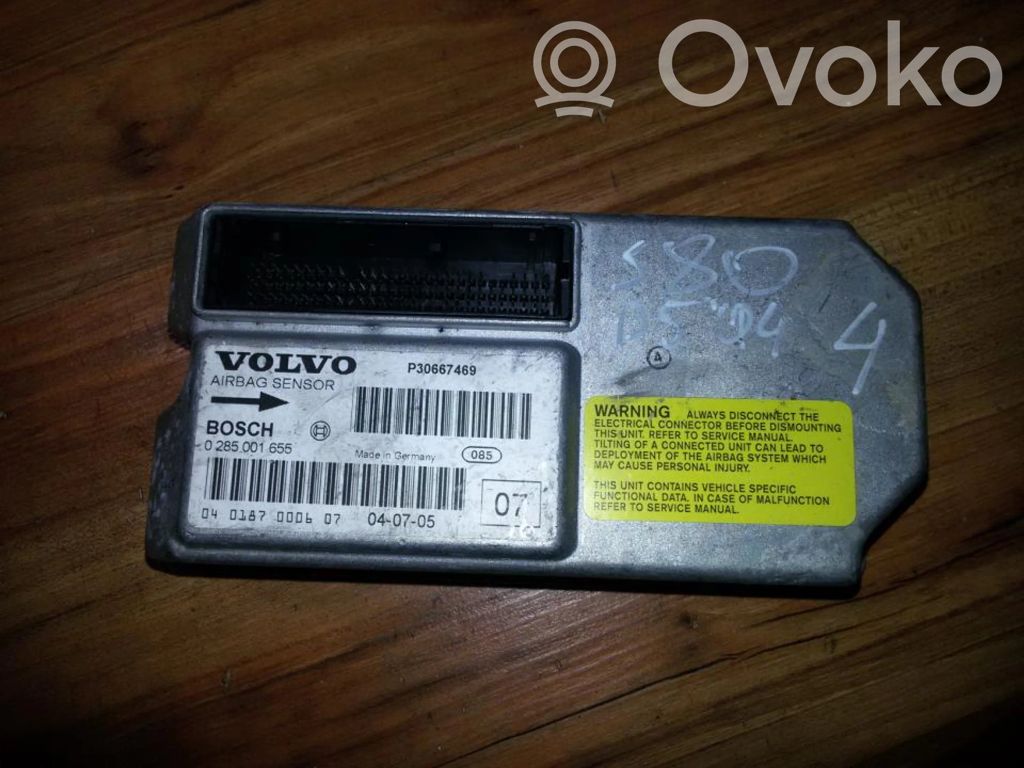 Volvo S80 Centralina/modulo airbag