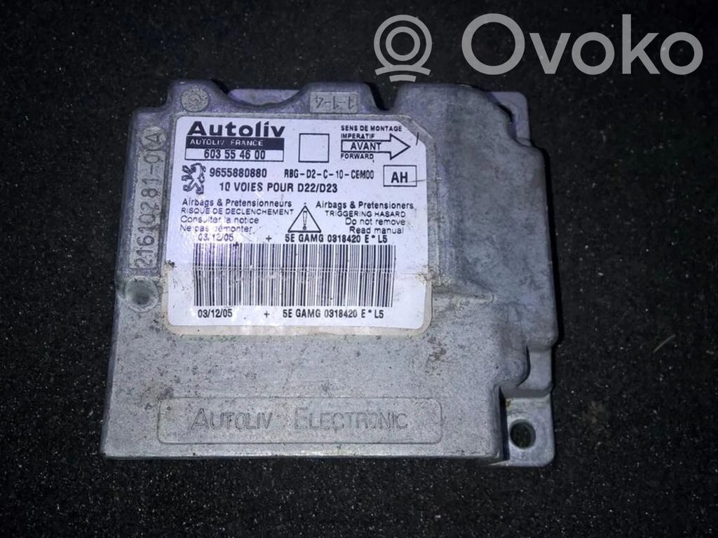 Centralina/modulo airbag   9655880880,603554600,603554600,9655880880
