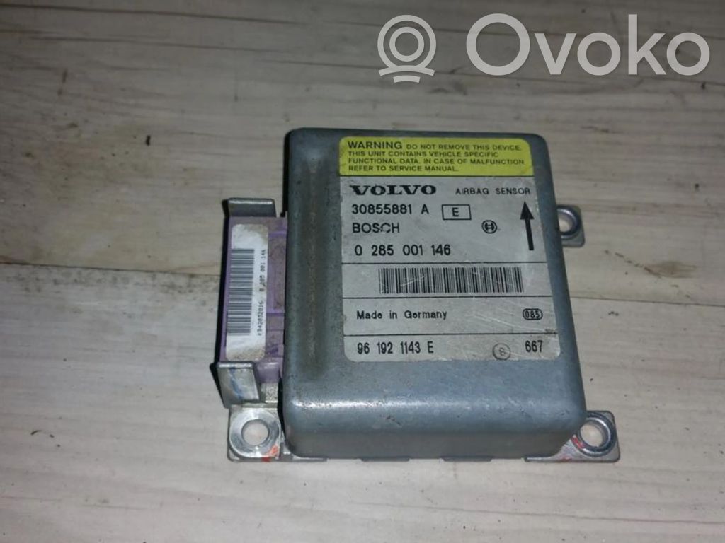 Volvo S40, V40 Unitate/modul de comandă airbaguri 