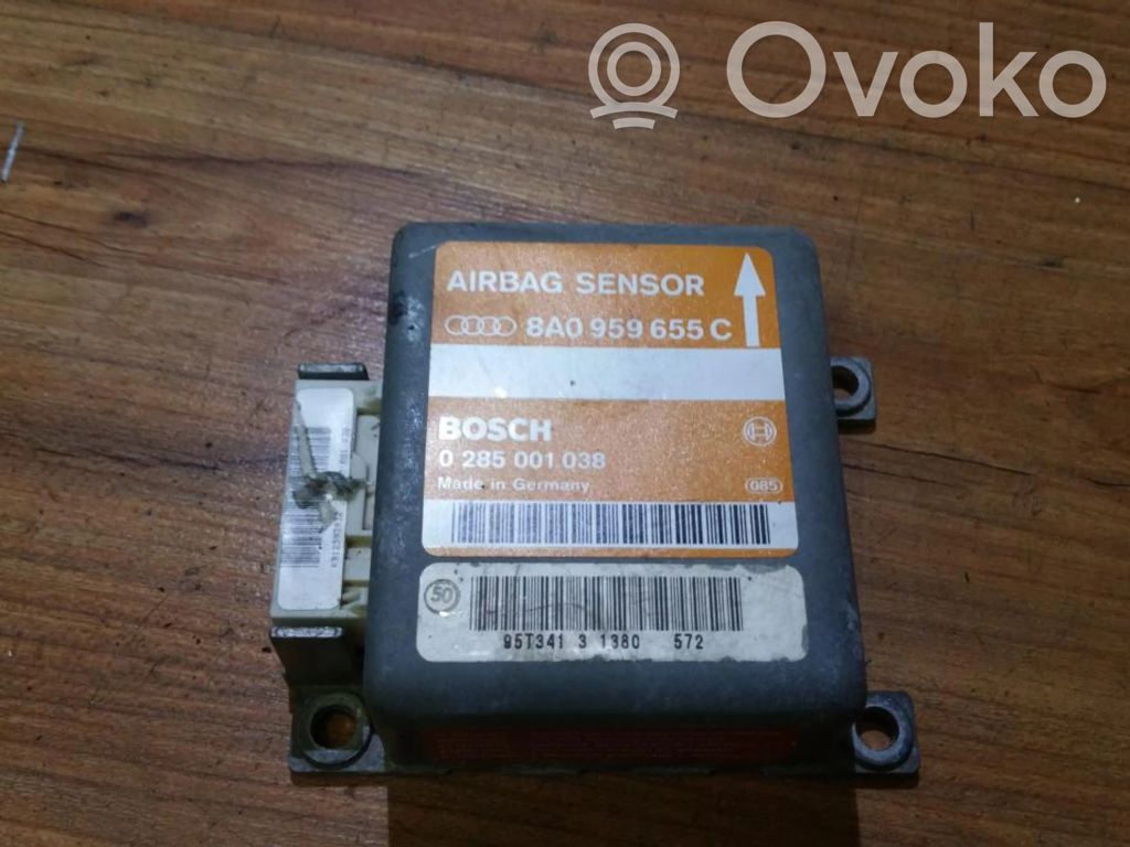 Sterownik / Moduł Airbag   8A0959655C,0285001038,0285001038,8A0959655C