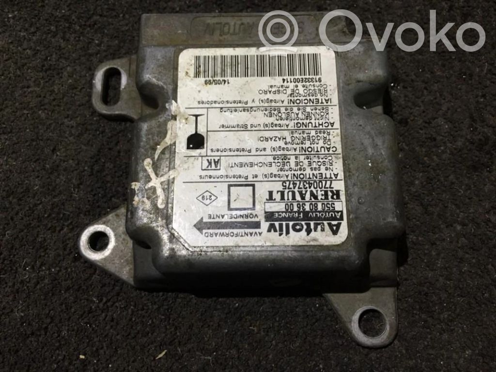 Module de contrôle airbag   7700437475,550803600,550803600,7700437475