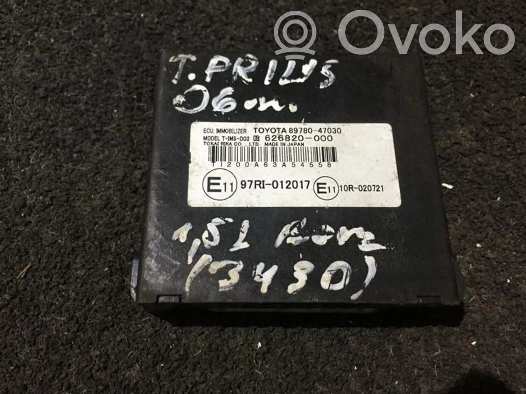 Toyota Prius (XW20) Centralina/modulo immobilizzatore