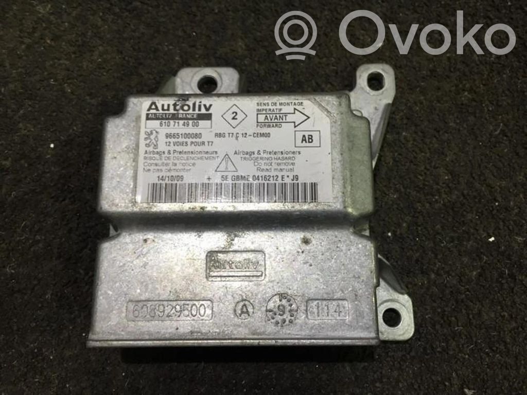 Peugeot 308 Unitate/modul de comandă airbaguri 