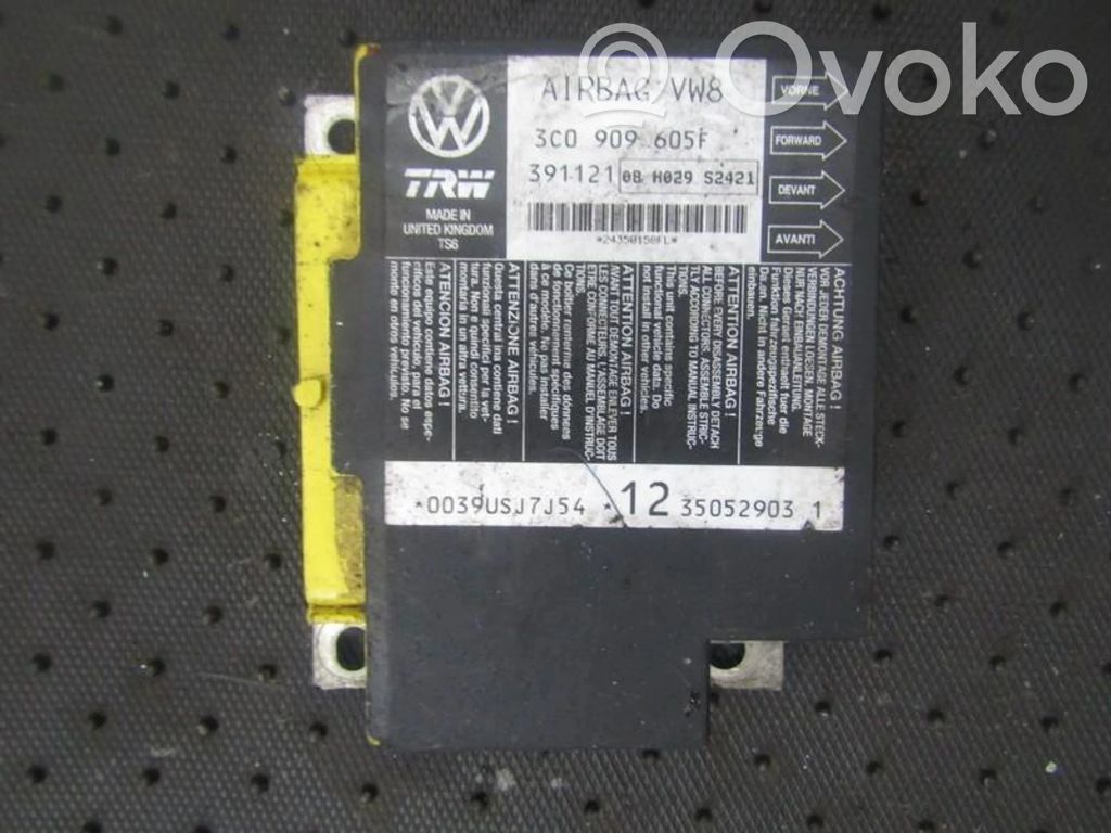 Volkswagen PASSAT B6 Unitate/modul de comandă airbaguri 