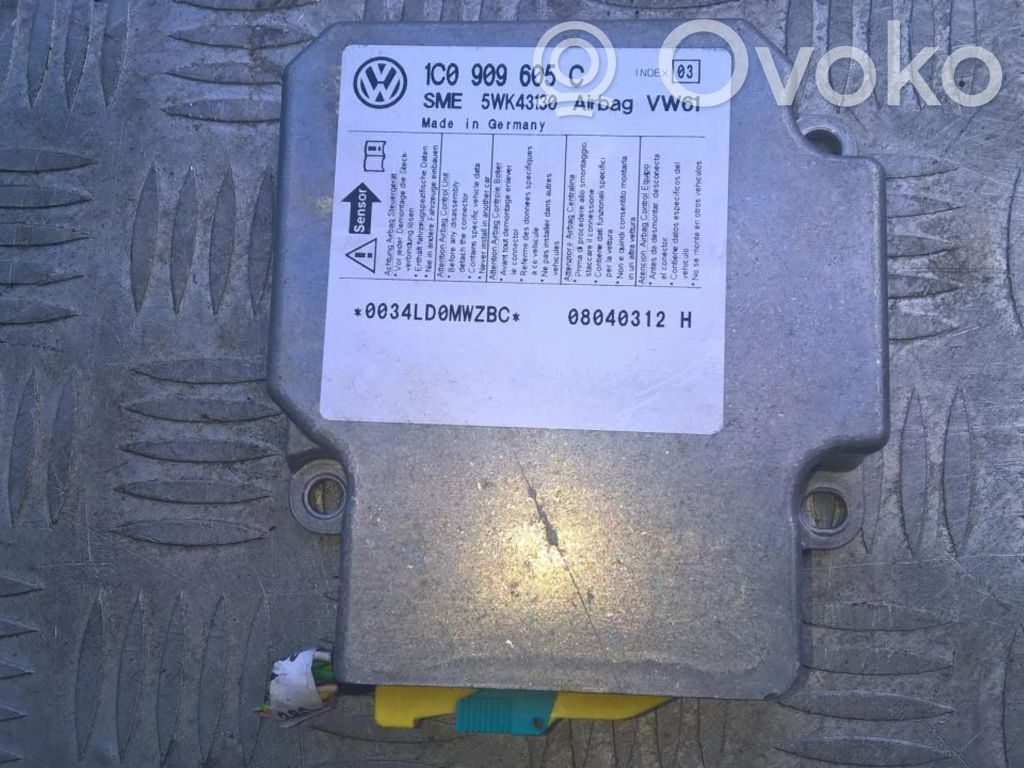 Centralina/modulo airbag   1C0909605C,5WK43130,08040312H,1C0909605C,5WK43130