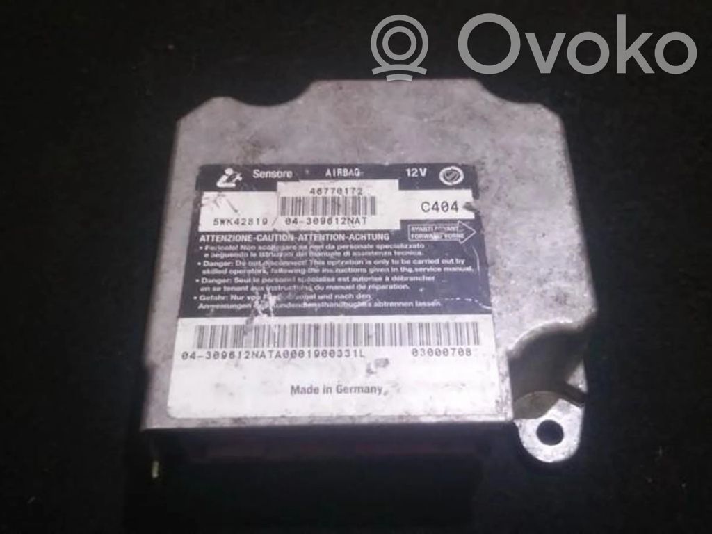 Fiat Marea Unitate/modul de comandă airbaguri 