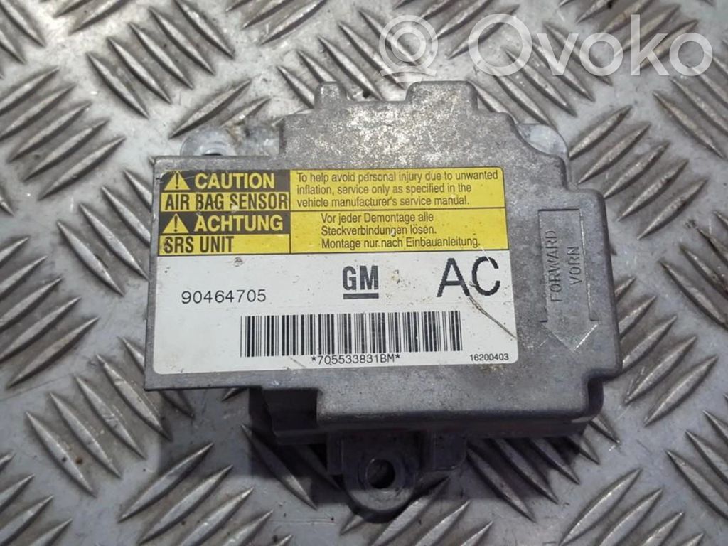 Airbag control unit/module   90464705AC,90464705,16200403,705533831MB,90464705,90464705AC,GM90464705,GM90464705AC