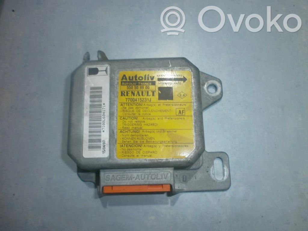 Centralina/modulo airbag   550509900,7700415231J,550509900,7700415231J