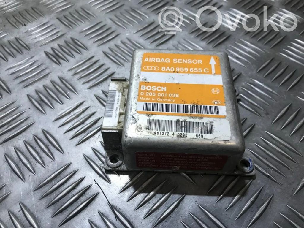Module de contrôle airbag   8A0959655C,0285001038,0285001038,8A0959655C
