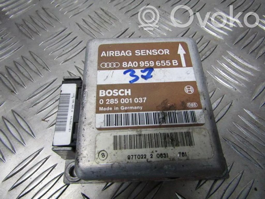 Unidad de control/módulo del Airbag   0285001037,8A0959655B,0285001037,8A0959655B