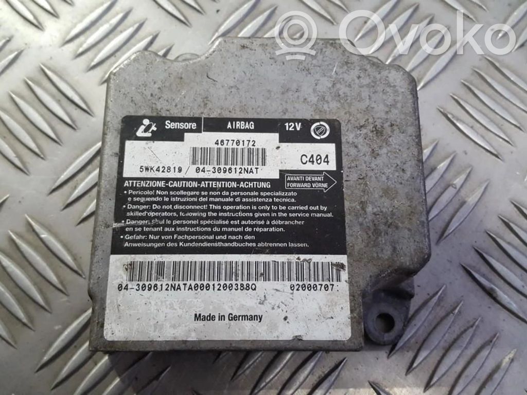 Fiat Marea Unitate/modul de comandă airbaguri 