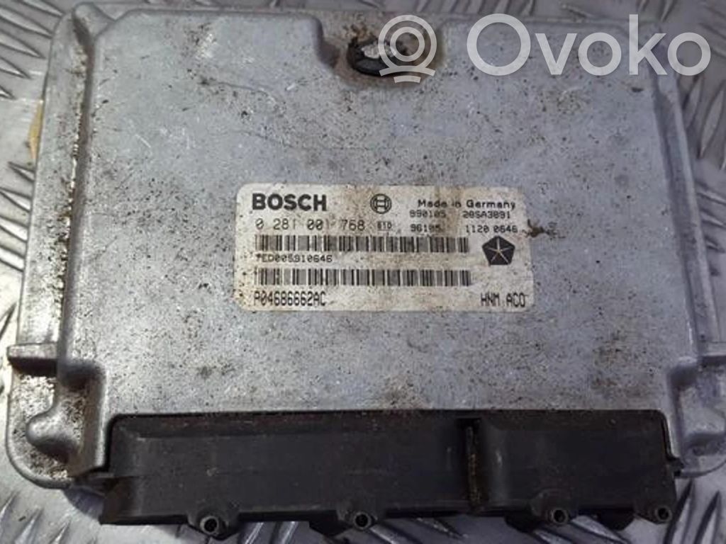 Unidad de control/módulo del motor   0281001768,P04686662AC,0281001768,P04686662AC