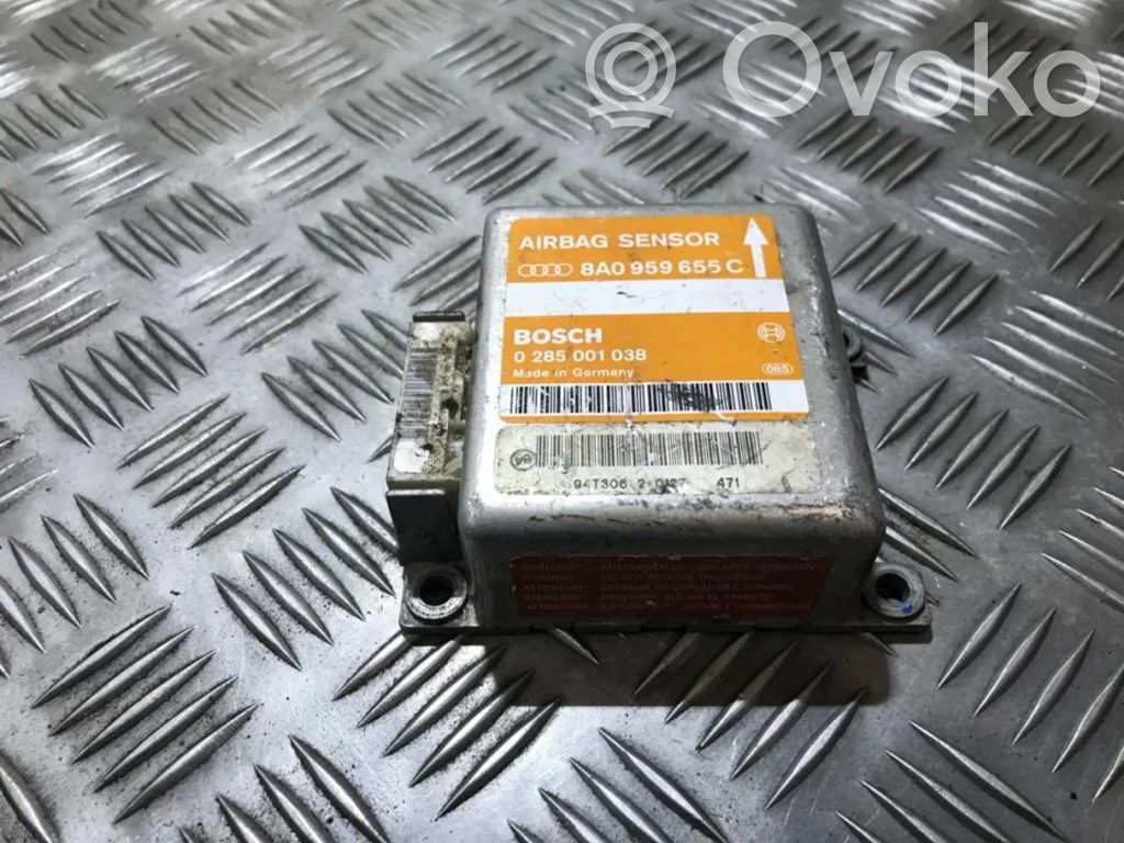 Sterownik / Moduł Airbag   8A0959655C,0285001038,0285001038,8A0959655C