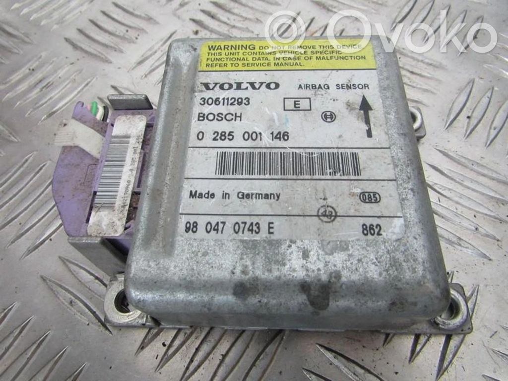 Unidad de control/módulo del Airbag   30611293,0285001146,0285001146,30611293,980470743E