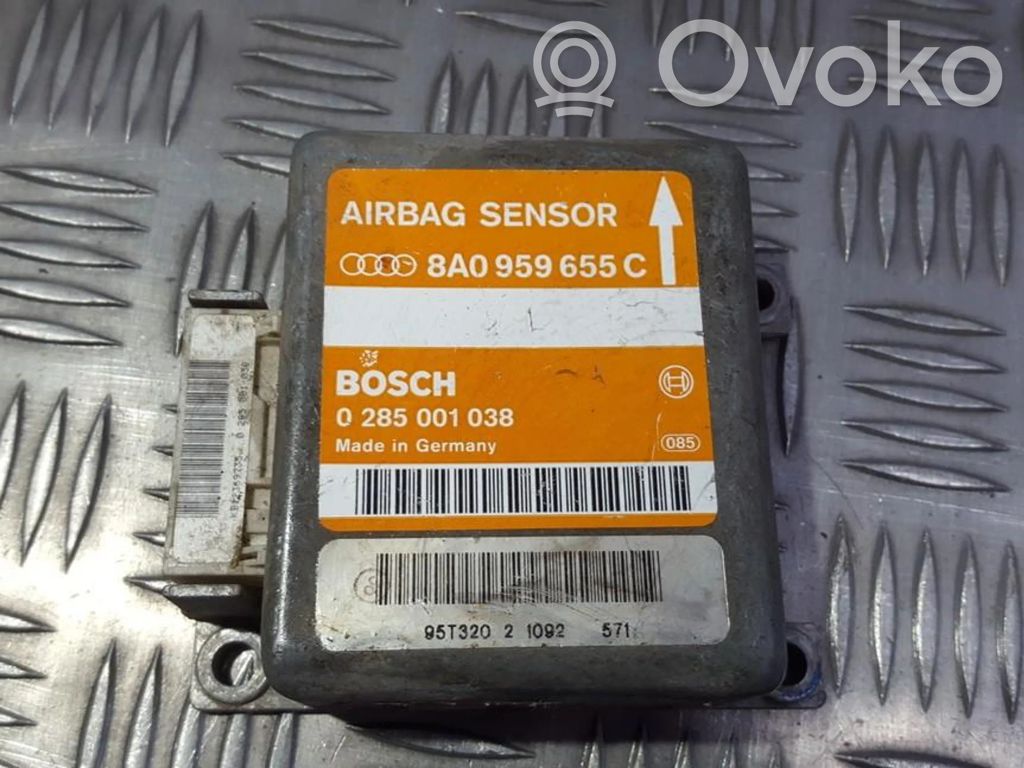 Module de contrôle airbag   8A0959655C,0285001038,0285001038,8A0959655C