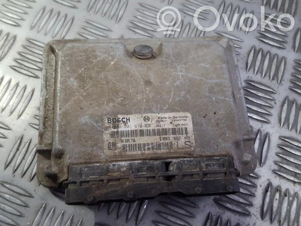 Unidad de control/módulo del motor   0281001670,90589736,0281001670,90589736
