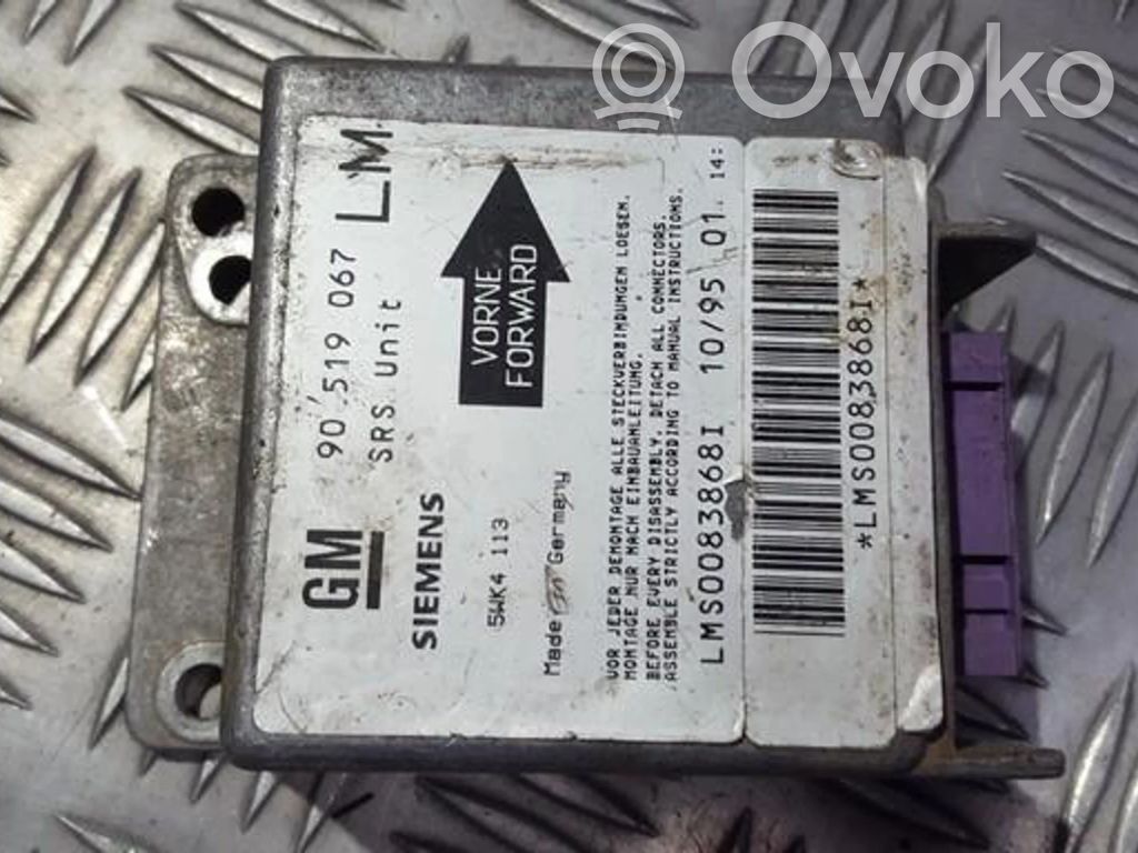 Centralina/modulo airbag   90519067,5WK4113,5WK4113,90519067