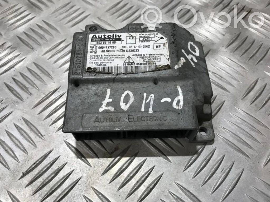 Module de contrôle airbag   603554600,9654717280,603554600,9654717280