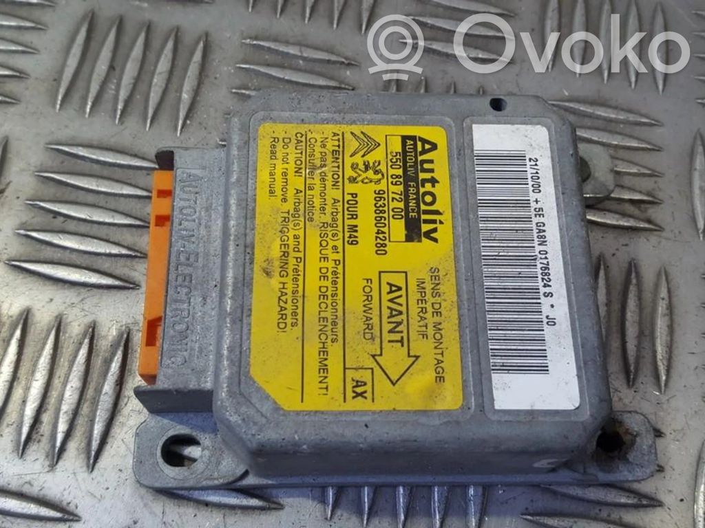 Unidad de control/módulo del Airbag   9638604280,550897200,550897200,9638604280