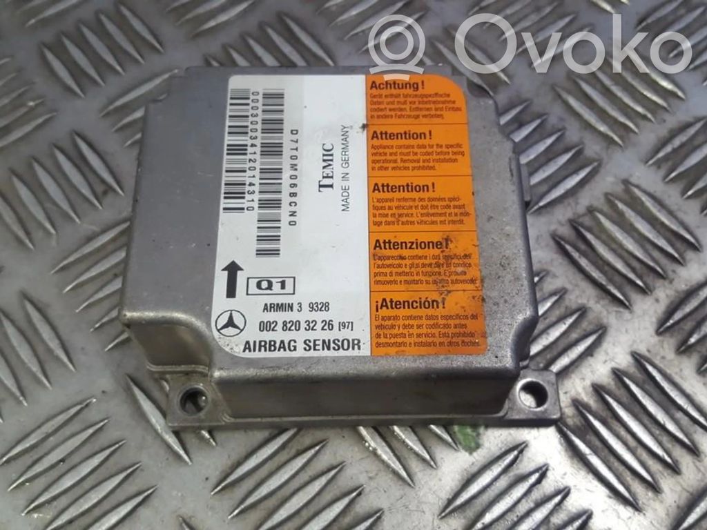 Centralina/modulo airbag   0028203226,39328,0028203226,39328,D7T0M06BCN0