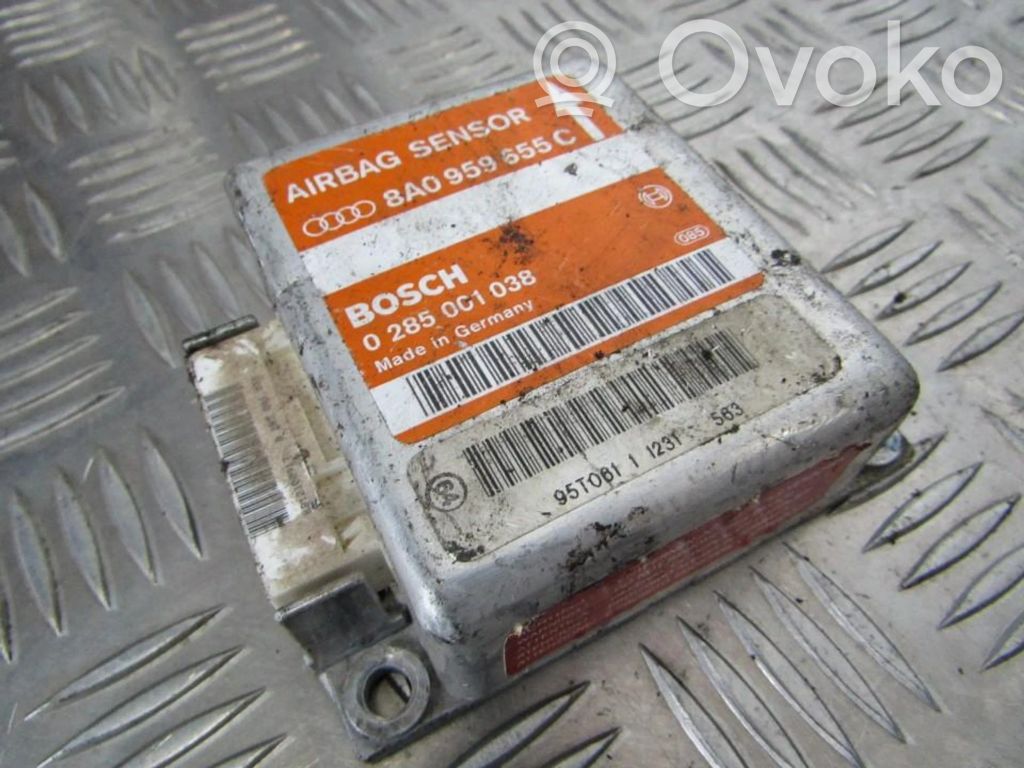Sterownik / Moduł Airbag   8A0959655C,0285001038,0285001038,8A0959655C