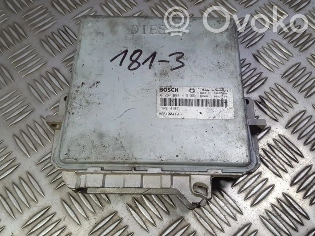 Sterownik / Moduł ECU   0281001419,MSB100410,0281001419,MSB100410