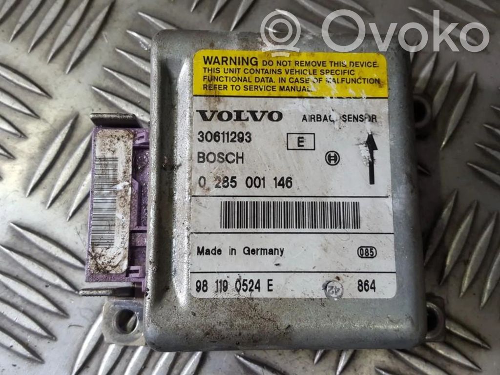 Volvo S40, V40 Unitate/modul de comandă airbaguri