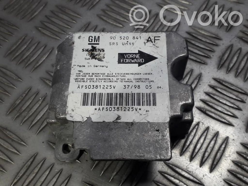 Centralina/modulo airbag   90520841AF,GM90520841AF,5WK4168,90520841AF,GM90520841,GM90520841AF