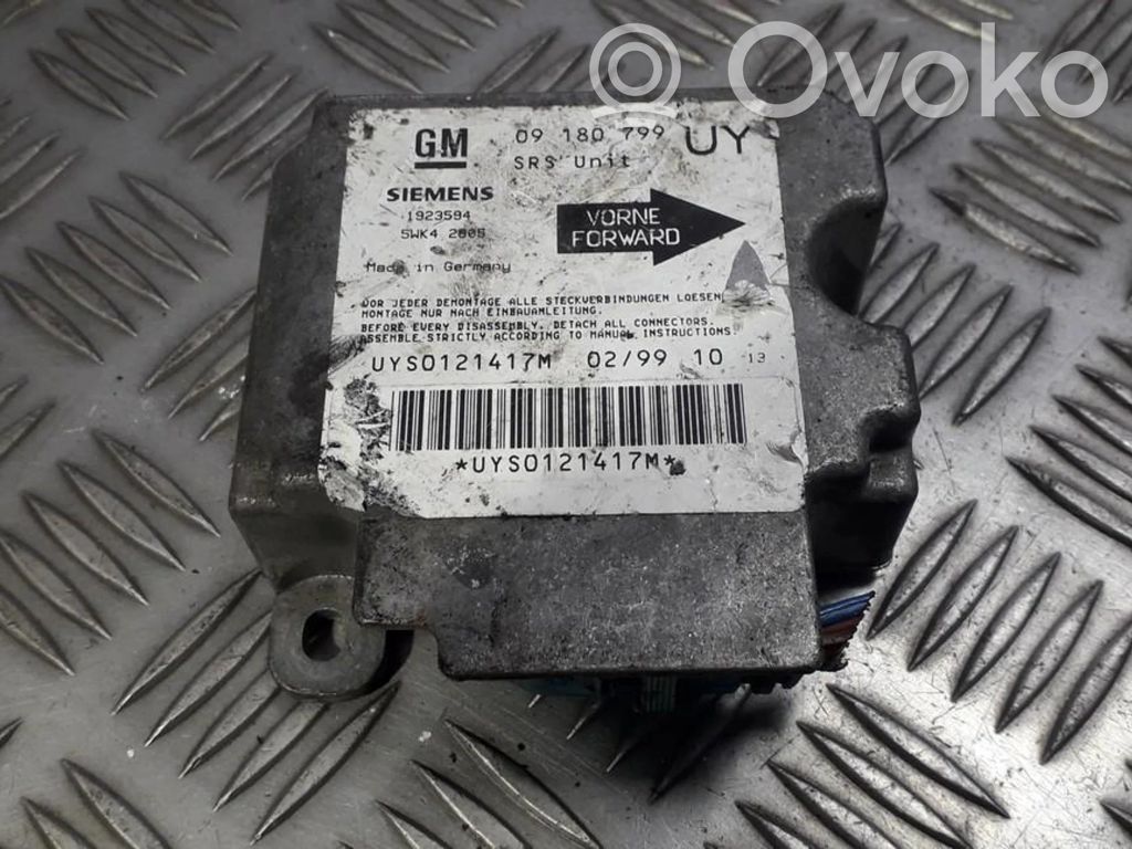 Sterownik / Moduł Airbag   09180799UY,GM09180799UY,09180799UY,5WK42905,GM09180799,GM09180799UY