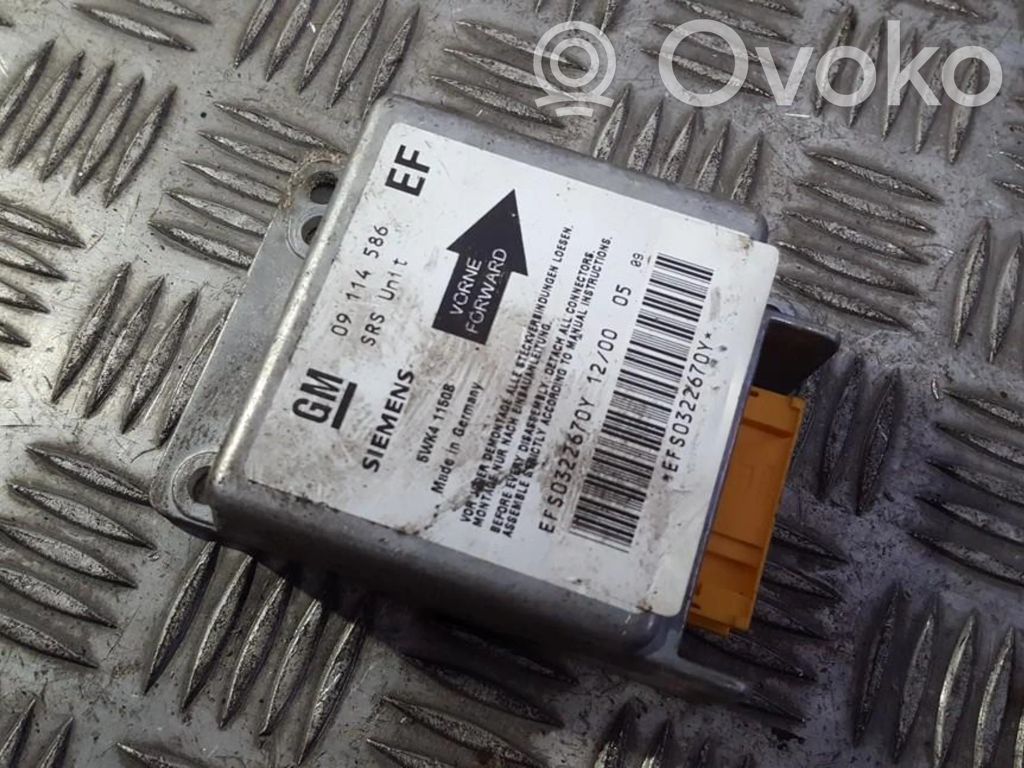 Opel Tigra A Sterownik / Moduł Airbag 
