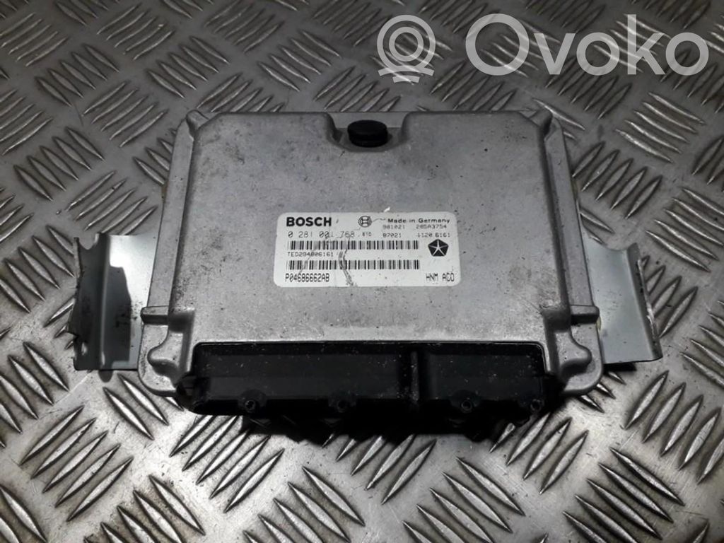Unidad de control/módulo del motor   0281001768,P04686662AB,0281001768,P04686662AB