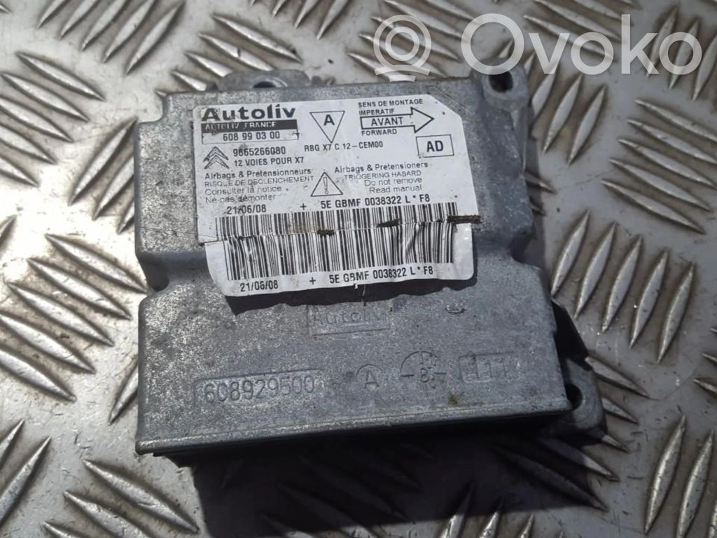 Unidad de control/módulo del Airbag   608990300,9665266080,608990300,9665266080