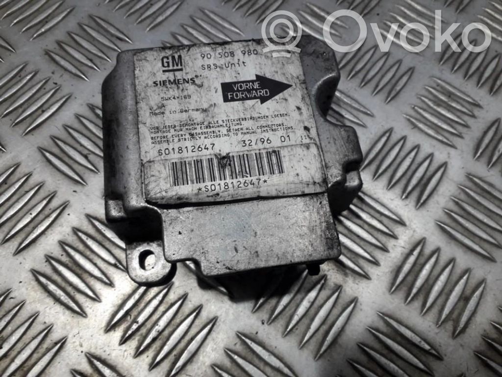 Unidad de control/módulo del Airbag   90508980,GM90508980,5WK4169,90508980,GM90508980