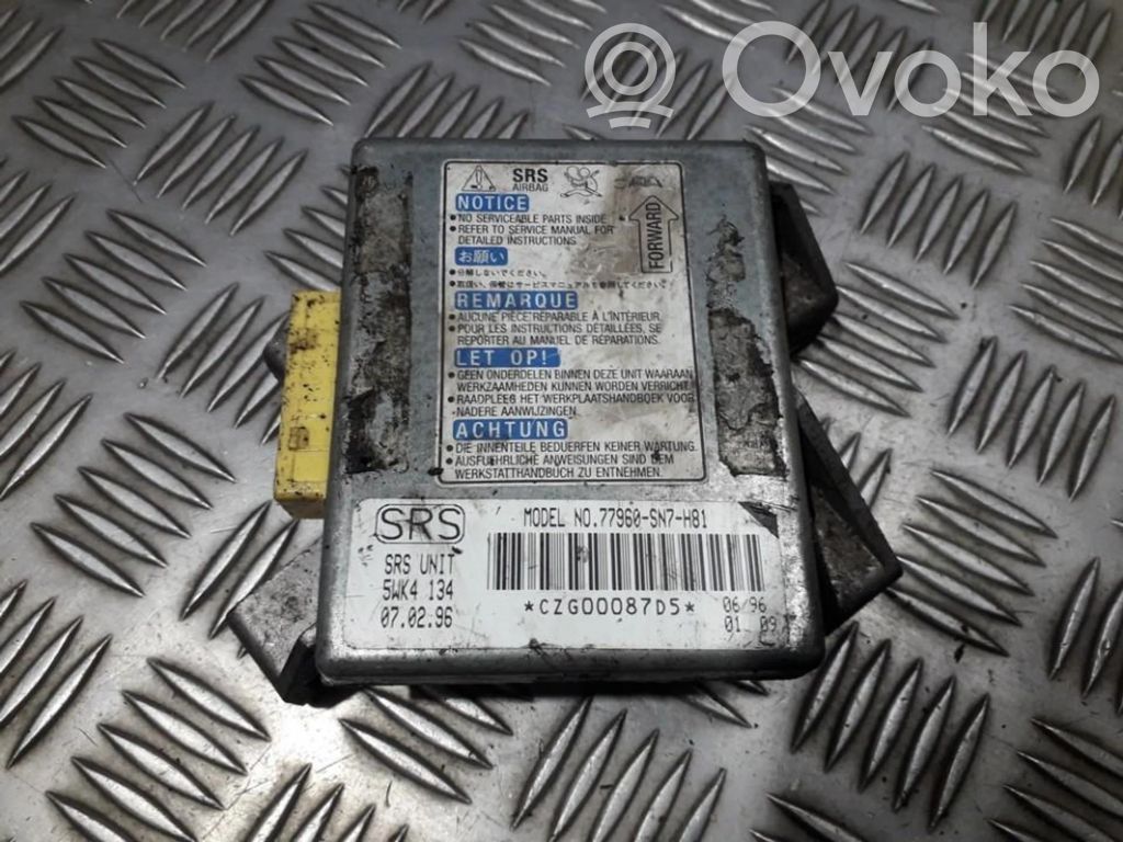 Unidad de control/módulo del Airbag   77960SN7H81,77960SN7H81,5WK4134,77960SN7H81,77960SN7H81