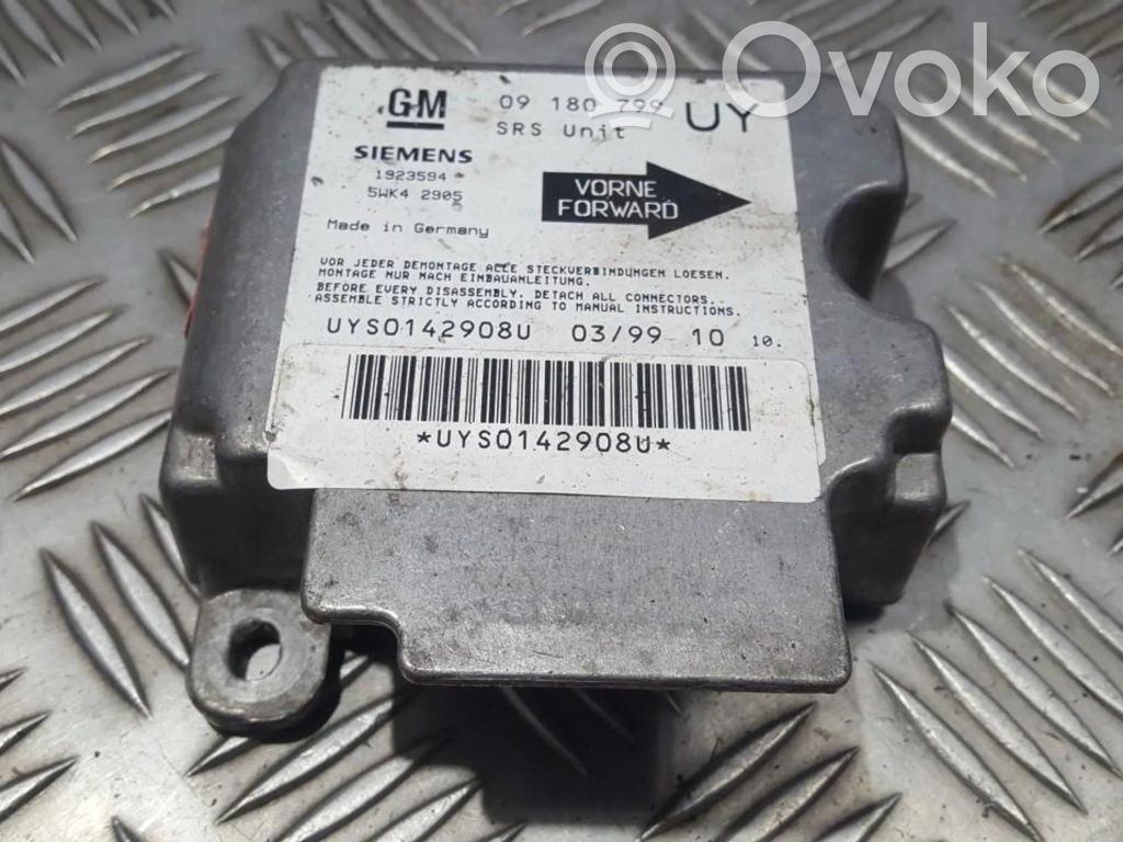 Centralina/modulo airbag   09180799,1923594,09180799,1923594
