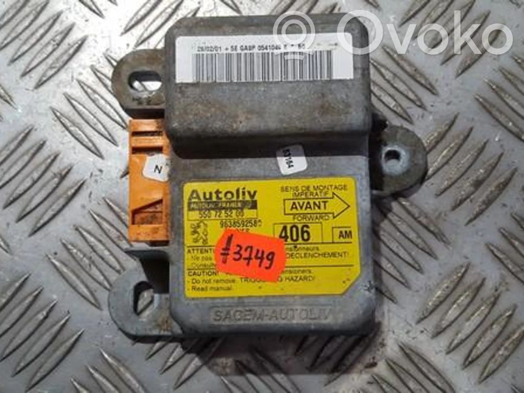 Centralina/modulo airbag   9638592580,550725200,550725200,9638592580
