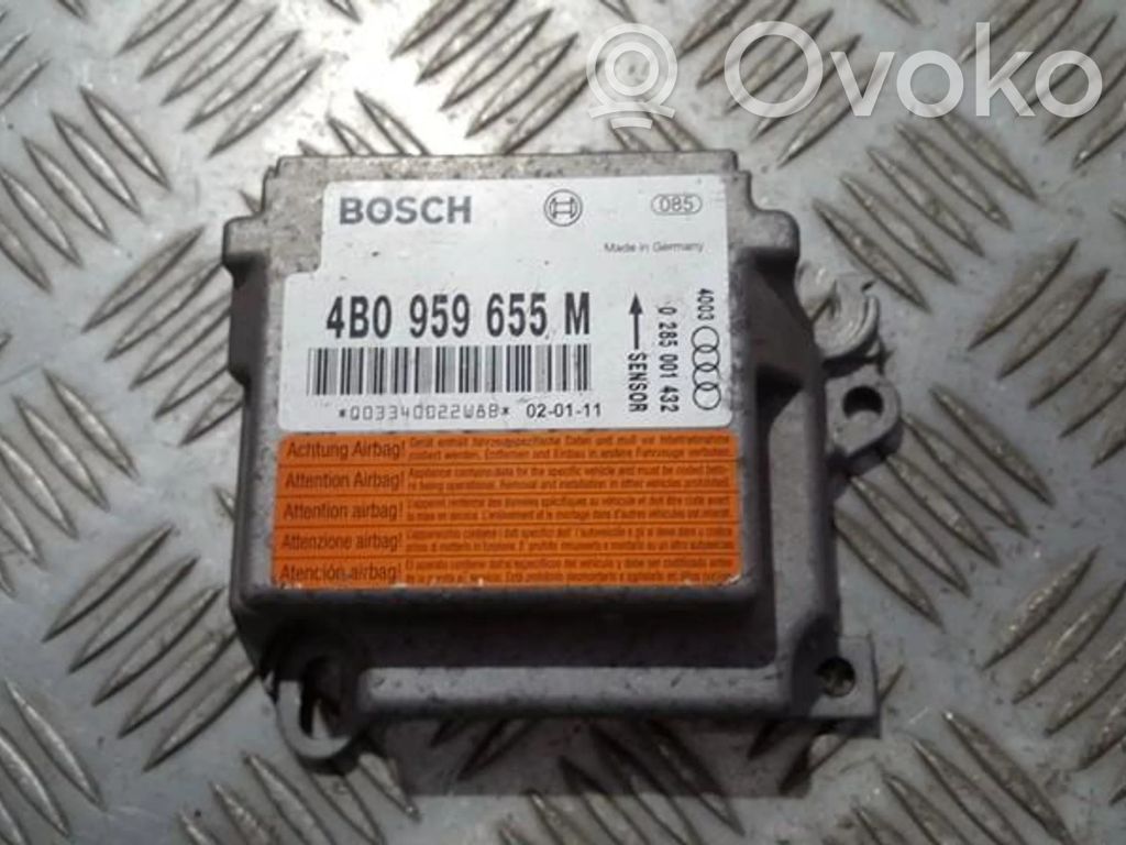 Centralina/modulo airbag   4B0959655M,0285001432,003340022W8B,0285001432,4B0959655M