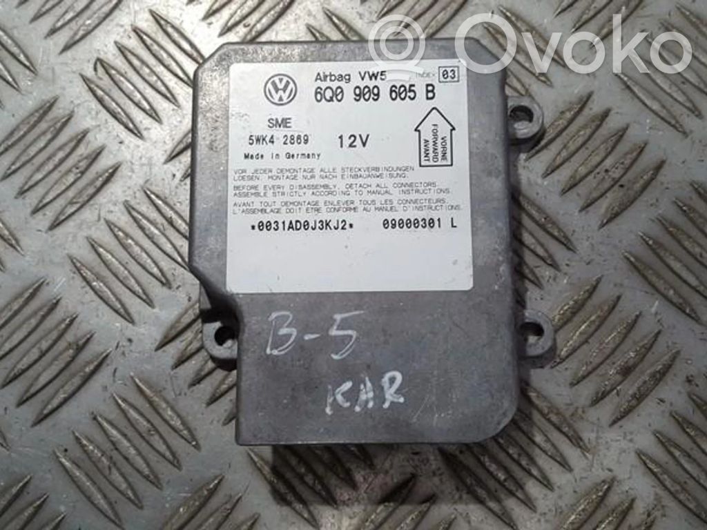 Volkswagen PASSAT B5 Centralina/modulo airbag 
