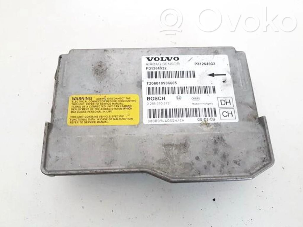 Module de contrôle airbag   P31264932,0285010372,0285010372,P31264932