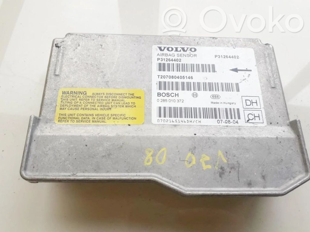Unidad de control/módulo del Airbag   P31264402,0285010372,0285010372,P31264402