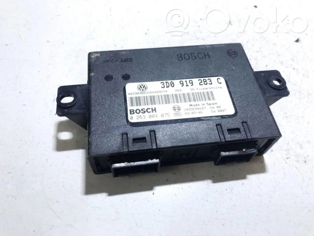 Parking PDC control unit/module   3D0919283C,0263004075,0263004075,1039E00227,3D0919283C,HW08,SW0807